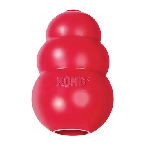 KONG Classic gumená hračka pre psov L 11x7x7cm červená