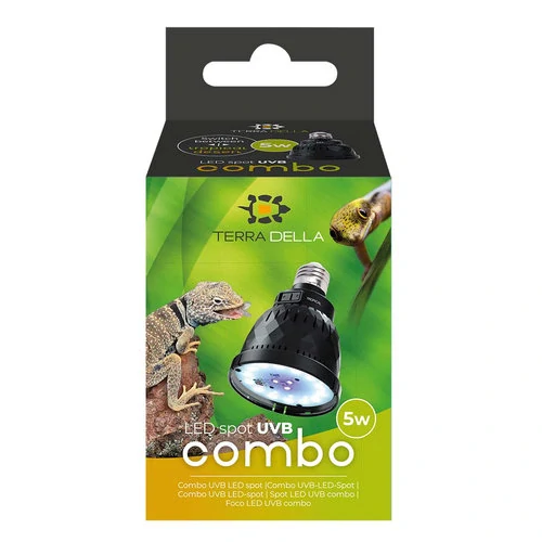 TERRA DELLA Combo UVB LED bodové svetlo do terária 5W 8x8x11cm