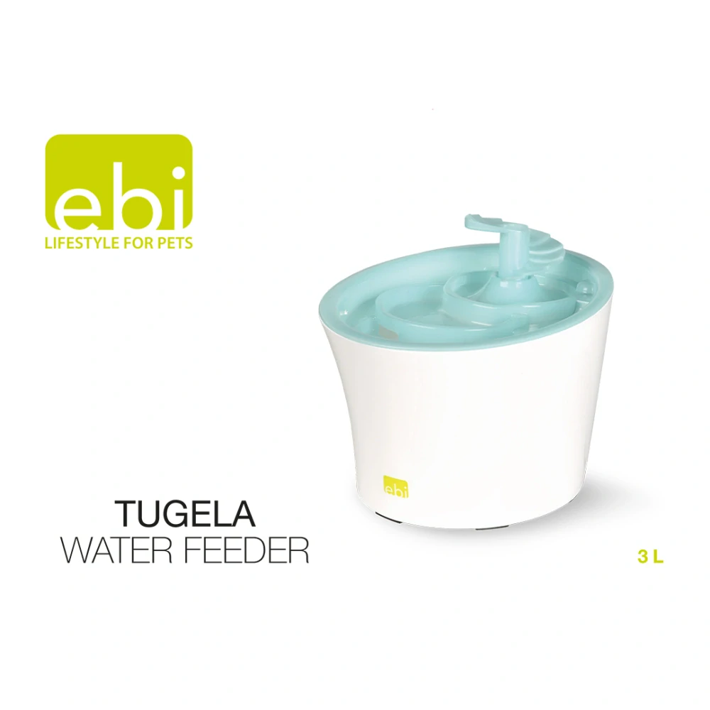 EBI Tugela Tichá fontána pre zvieratá s uhlíkovými filtrami 3l 22,5x18,5x16cm modrá