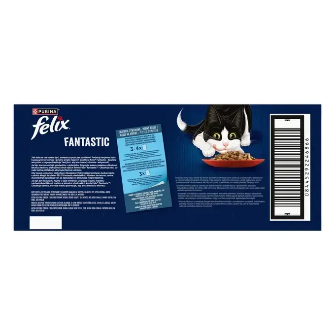 Felix Fantastic kapsičky pre mačky hovädzie, kura, kačica, jahňacie v želé 44×85 g