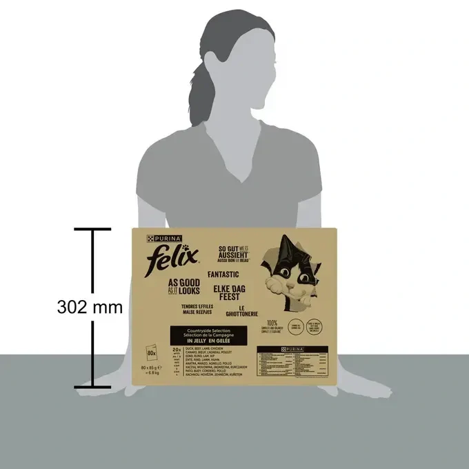 FELIX Fantastic Multipack s hovädzím, kuraťom, kačicou, jahňacím v želé 80x85 g