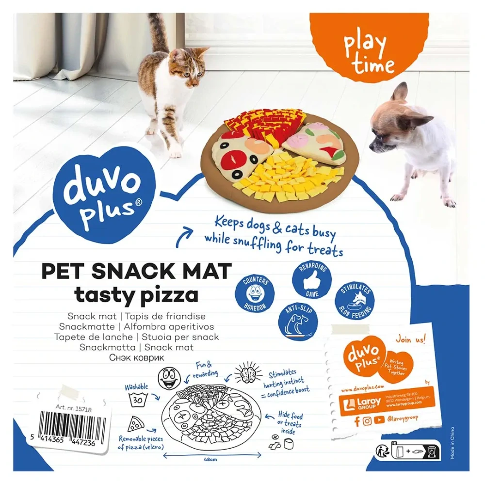 DUVOPLUS PLAY TIME Čuchací koberček na pochúťky PIZZA 50x50x5cm