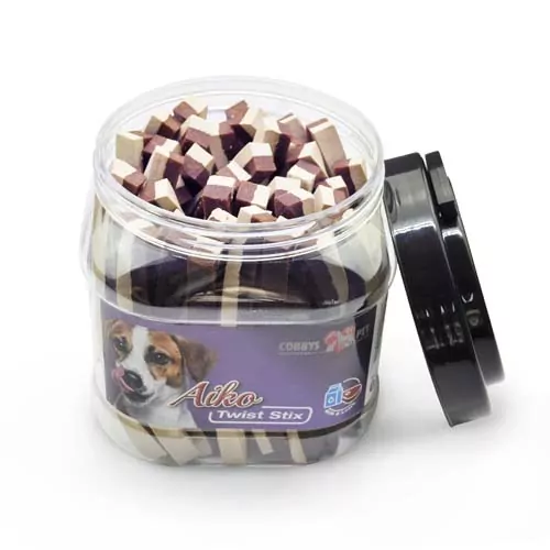 COBBYS PET AIKO Twist Stix 12cm Mlieko+Jahňa