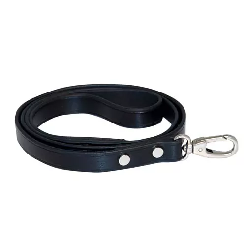 COBBYS PET Vodidlo z pravej kože čierne 120cm/20mm