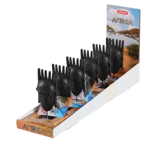 ZOLUX Dekorácia do akvárií africká maska muž S 49x34x132mm