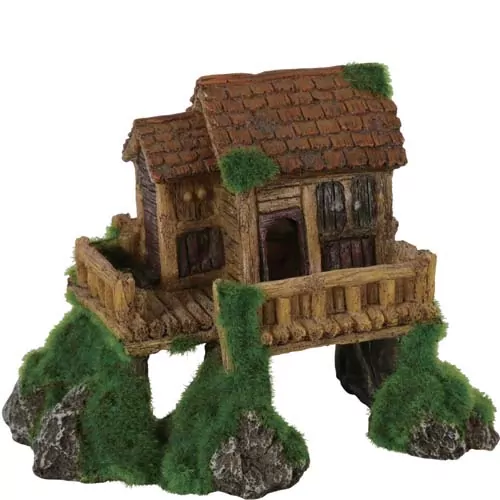 ZOLUX Dekorácia do akvária Chata S so živými semienkami machu 13,7 x 8,0 x 10,8cm