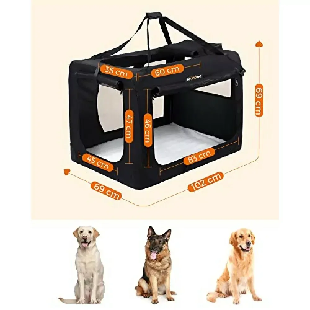 Skladacia textilná prepravka, 102 x 69 x 69 cm, Čierna