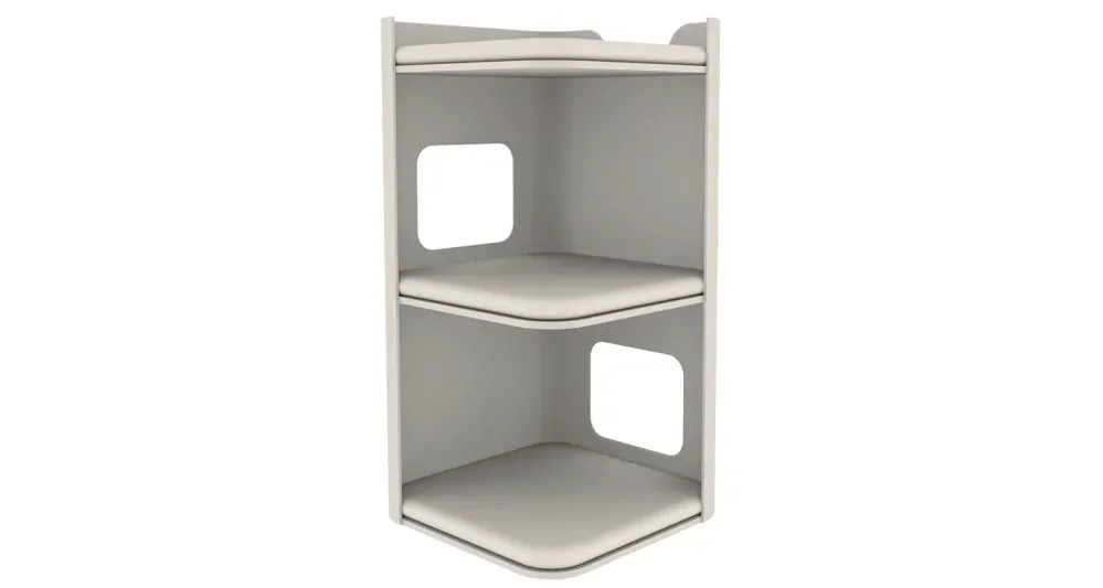 Cat Tower JORGE s odpočívadlom, sivá s béžovou kožušinou 78cm