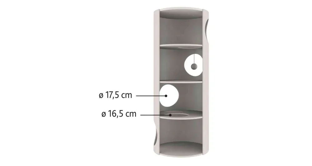 Škrabací valec pre mačky TOWER EDOARDO šedo/krémový 100 cm