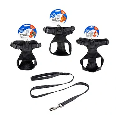 DUVO+ Chicken Harness postroj pre sliepky M 30x19x37-47cm čierny