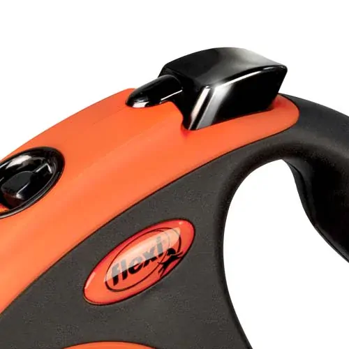 flexi Xtreme S popruh 5m, oranžová do 20kg s pružným Soft-Stop pásikom