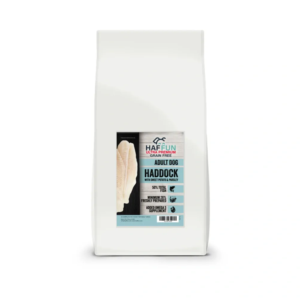 HAFFUN Dospelý pes Treska s batátmi 12kg