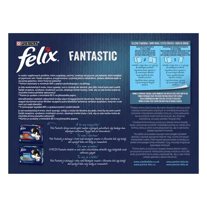 FELIX Fantastic Multipack kapsička 12x85g s kuraťom, hovädzím, králikom a jahňacím v želé