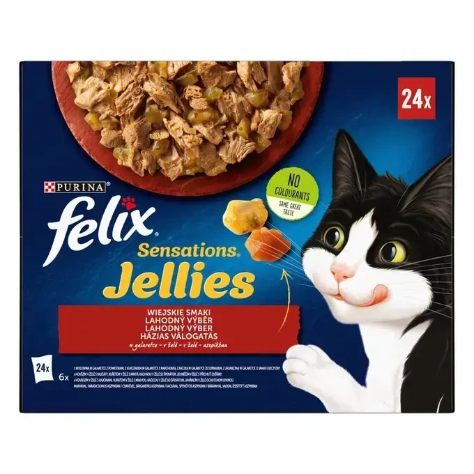 FELIX® Sensations Jellies kura s mrkvou 24x 85 g