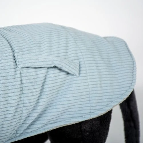 DUVO+ menčestrová bunda pre psov L 60cm sivá