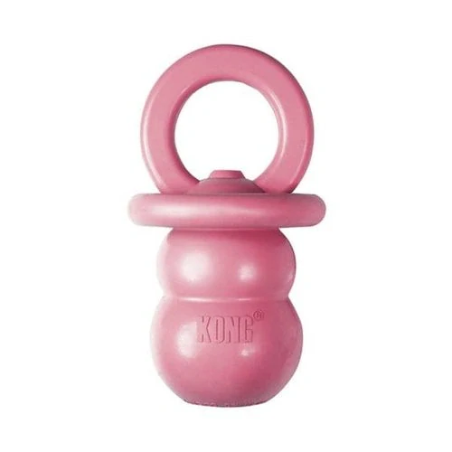 KONG Puppy Binkie gumená hračka pre šteňatá S 13x7x7cm mix farieb