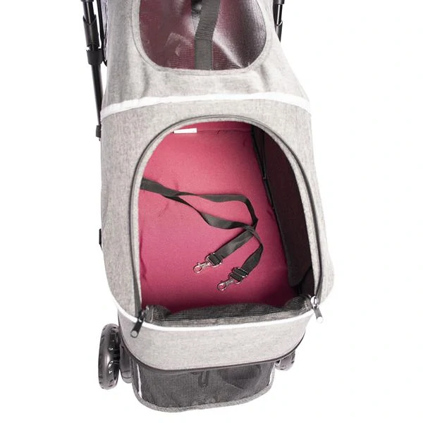 Kočík PET BUGGY DELUXE sivý - max.nosnosť 15kg 79x46x99cm