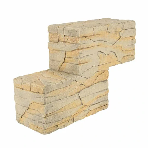 TERRA DELLA Stavebné prvky s pieskovým kamenným vzhľadom do terária 3 Beige 28x9x18,5cm