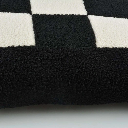 COOCKOO COZY BLOCK Mäkký vankúš pre psov S 60x50x10cm čierny/biely