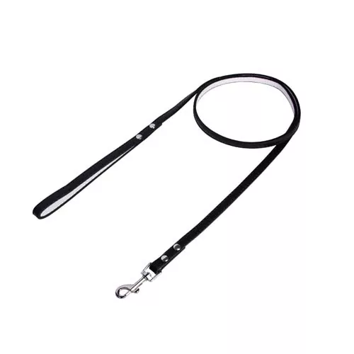 COBBYS PET Vodidlo kožené čierne s bielym podšitím 120cm/10mm