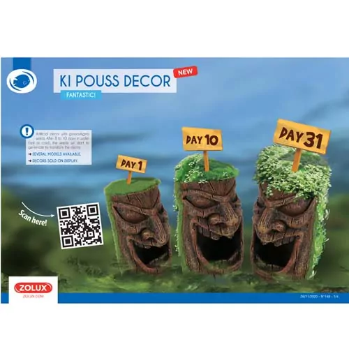 ZOLUX Dekorácia do akvária Chata S so živými semienkami machu 13,7 x 8,0 x 10,8cm