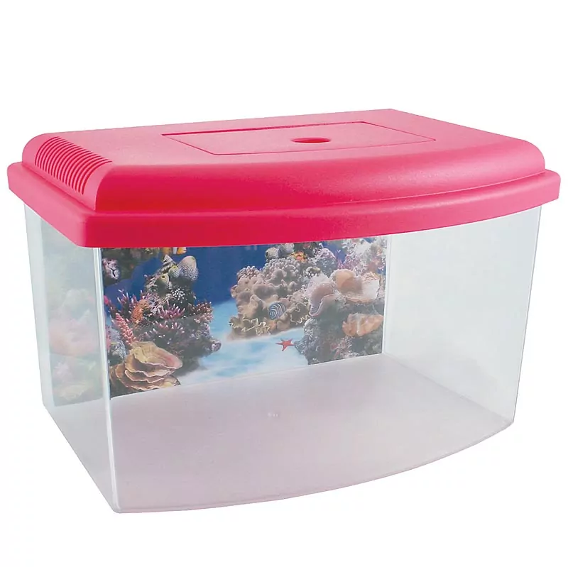 COBBYS PET Akvárium plastové 1, s krytom a pozadím 22x16x14cm 3l