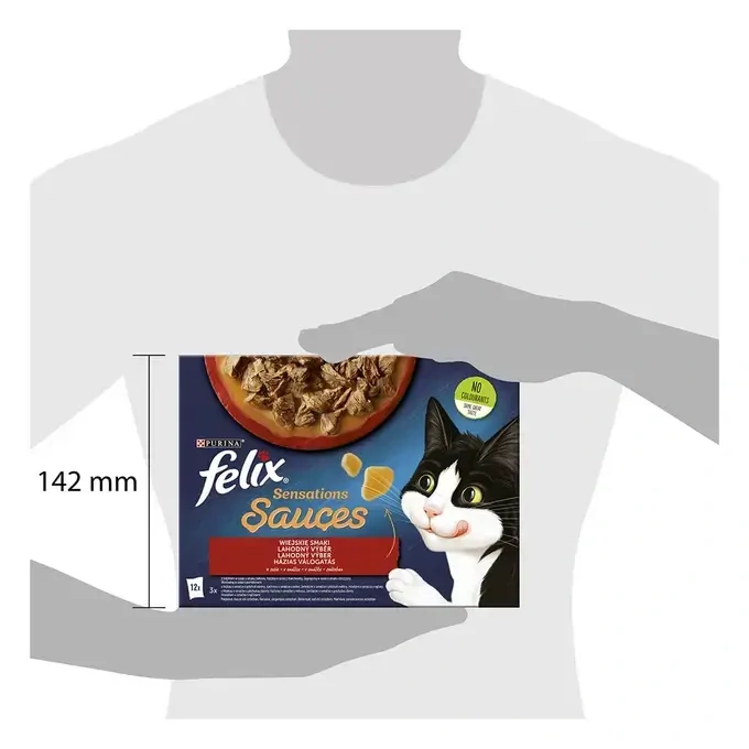 FELIX Sensations Sauces kapsička 12x85g hovädzie, jahňacie, morka, kačica v lahodnej omáčke