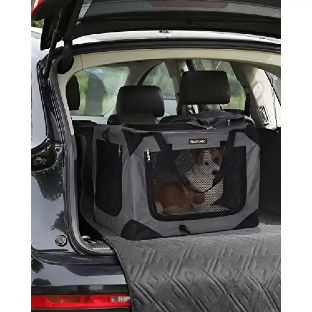 Skladacia textilná prepravka, 60 x 42 x 42 cm, Sivá