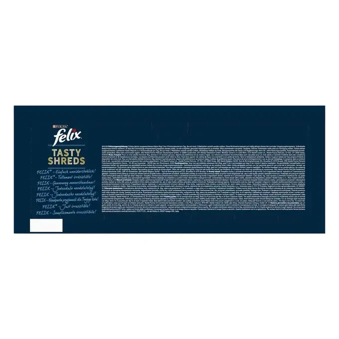 Nestlé FELIX Tasty shreds cat Multipack kura&hovädzie&kačica&morka v šťave kapsička 44x80 g