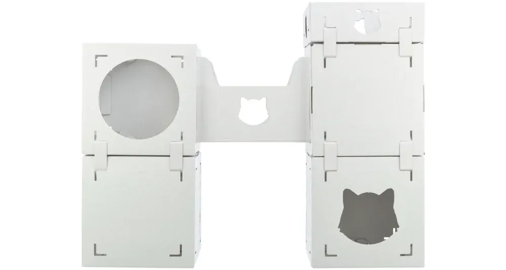 Kartónový nábytok pre mačky, 93 x 82 x 30,5 cm, nosnosť 8 kg, biela