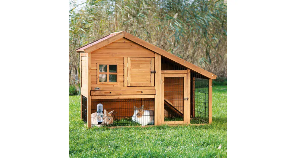 Natura drevený dom s výbehom pre králiky 151x107x80 cm