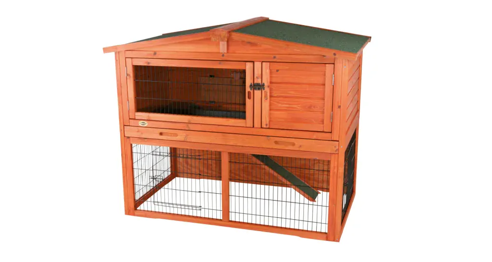 NATURA mega králikáreň s výbehom, 124 x 102 x 78 cm, hnedá