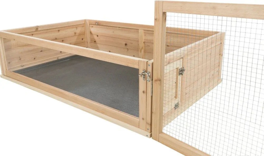 Výbeh pre morčatá do vnútorných priestorov, 114 × 30 × 74 cm, drevo/plast
