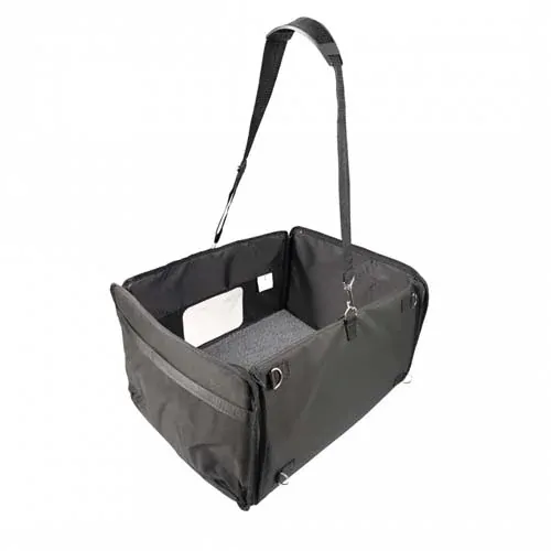DUVO+ Autosedačka pre psa- čierna 2v1 45x39x30cm