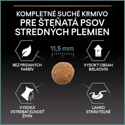 PRO PLAN MEDIUM PUPPY SENSITIVE DIGESTION jahňacie 3kg krmivo pre šteňatá stredných plemien s citlivým trávením