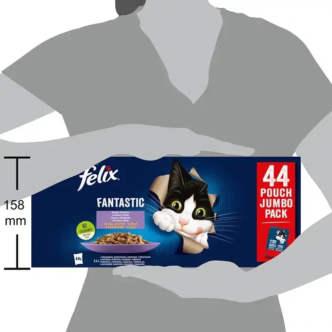 FELIX Fantastic Multipack kapsička 44x85g hovädzie/ kura/ losos/ tuniak v želé