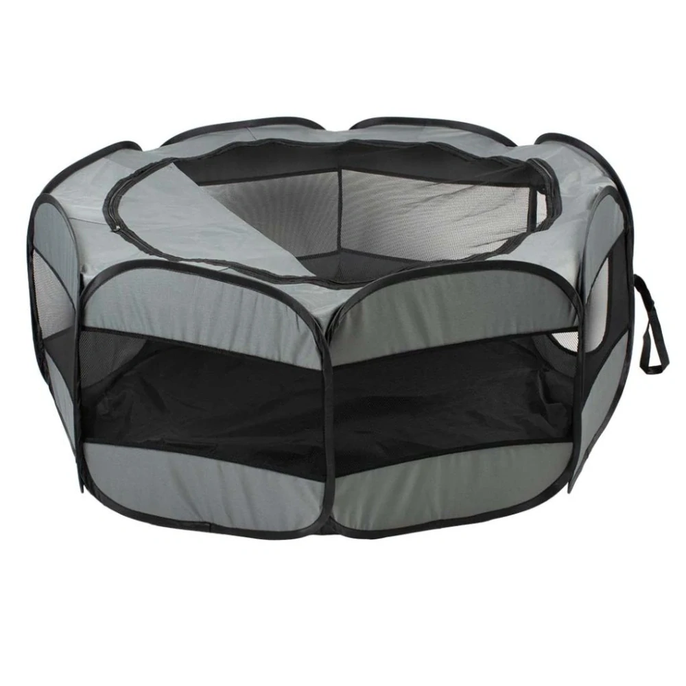 DUVO+ Skladacia ohrádka pre domáce zvieratá S-75x35x40cm sivá