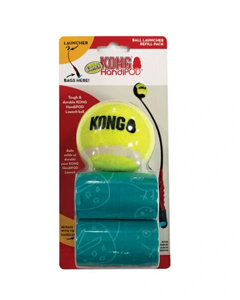 Náplň do katapultu (lopta, 2x vrecká na exkrementy) KONG HandiPOD Launch Refill