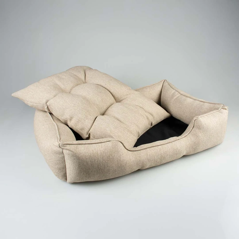 DUVO+ Mäkký obdĺžnikový pelech pre psov DURATEX XL 120x80x25cm béžový
