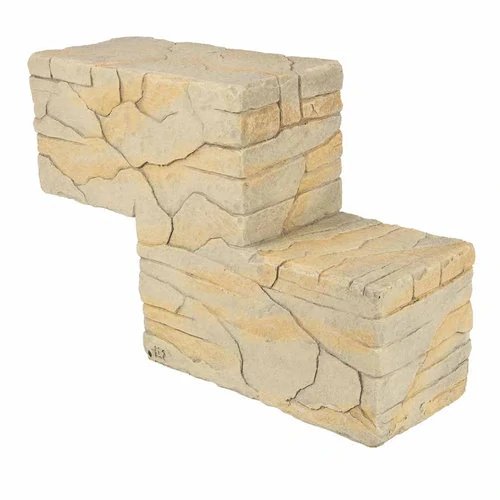 TERRA DELLA Stavebné prvky s pieskovým kamenným vzhľadom do terária 3 Beige 28x9x18,5cm