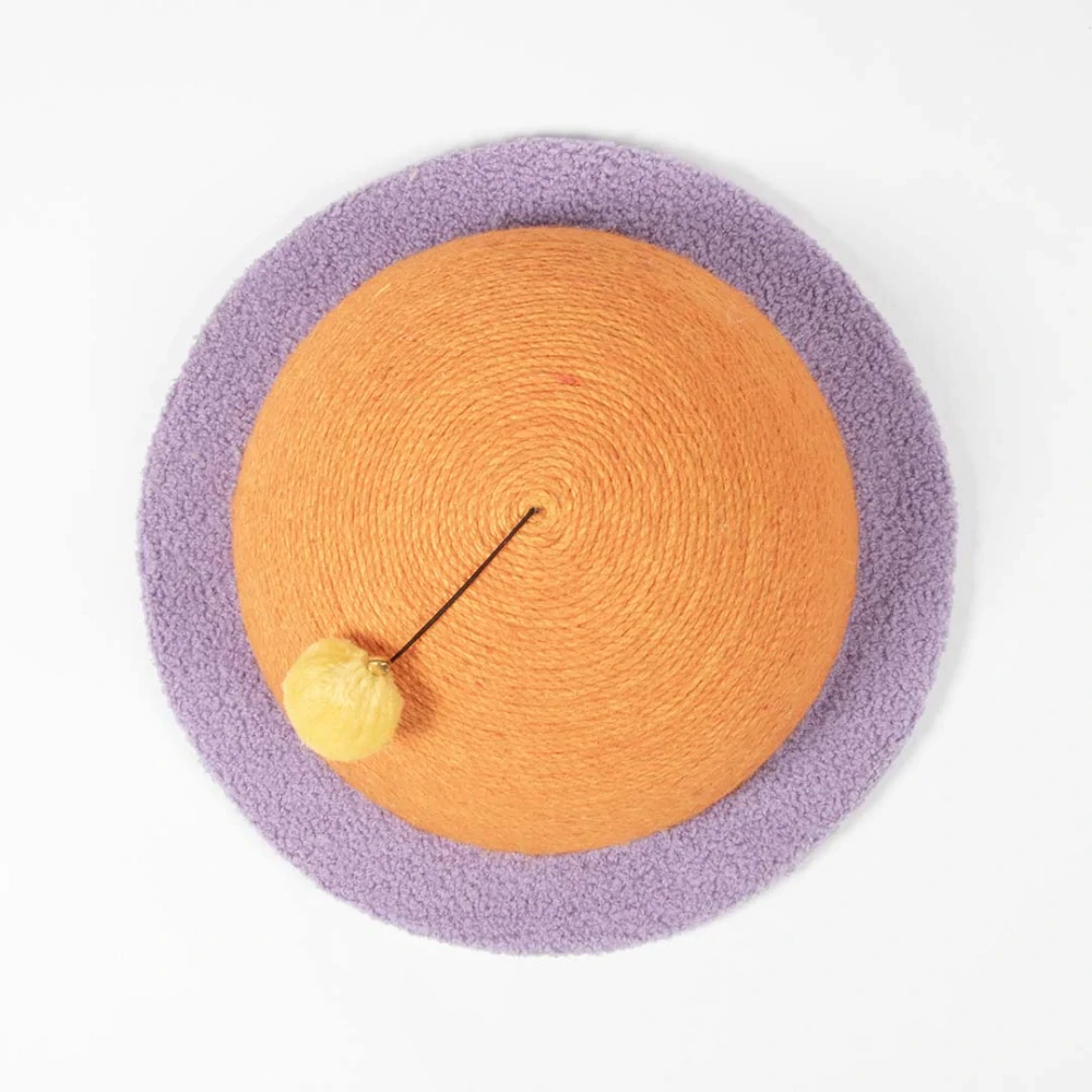 COOCKOO SATURN SCRATCH Škrabacia lopta s hračkou pre mačky 40x40x17cm oranžová
