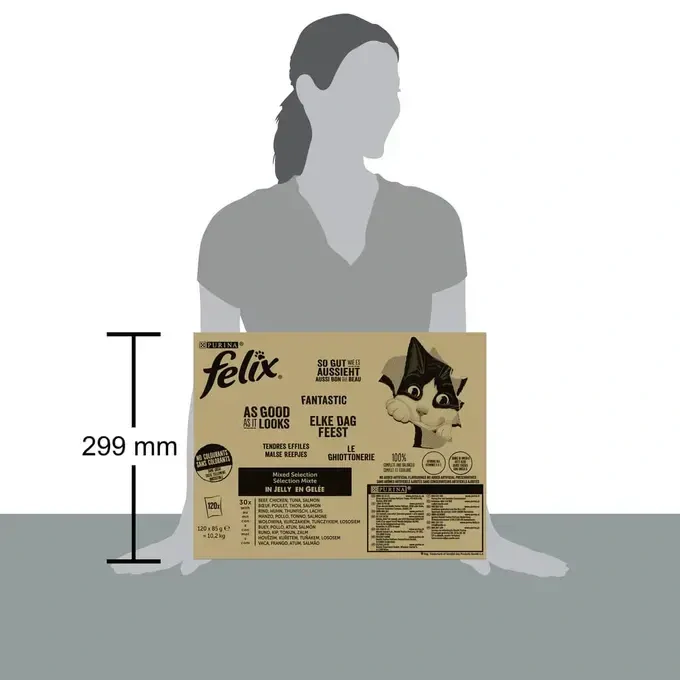 FELIX® Fantastic multipack 120×85 g (hovädzie/kuracie/tuniak/losos)