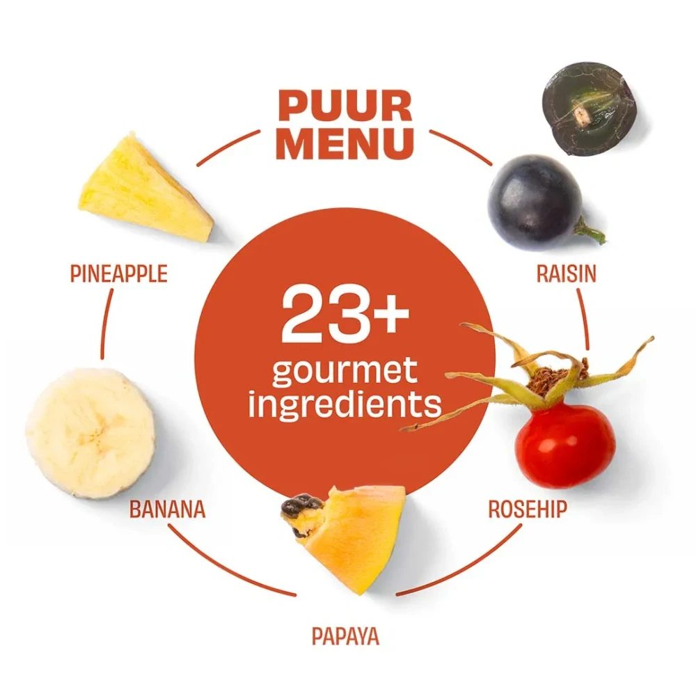 PUUR Snack muesli 600g ovocné müsli pre veľké papagáje