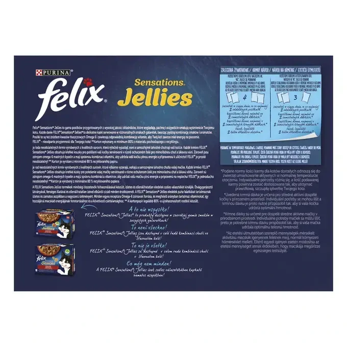 FELIX Sensations Jellies kapsička 12x85g jahňa, makrela, treska, morka v lahodnom želé