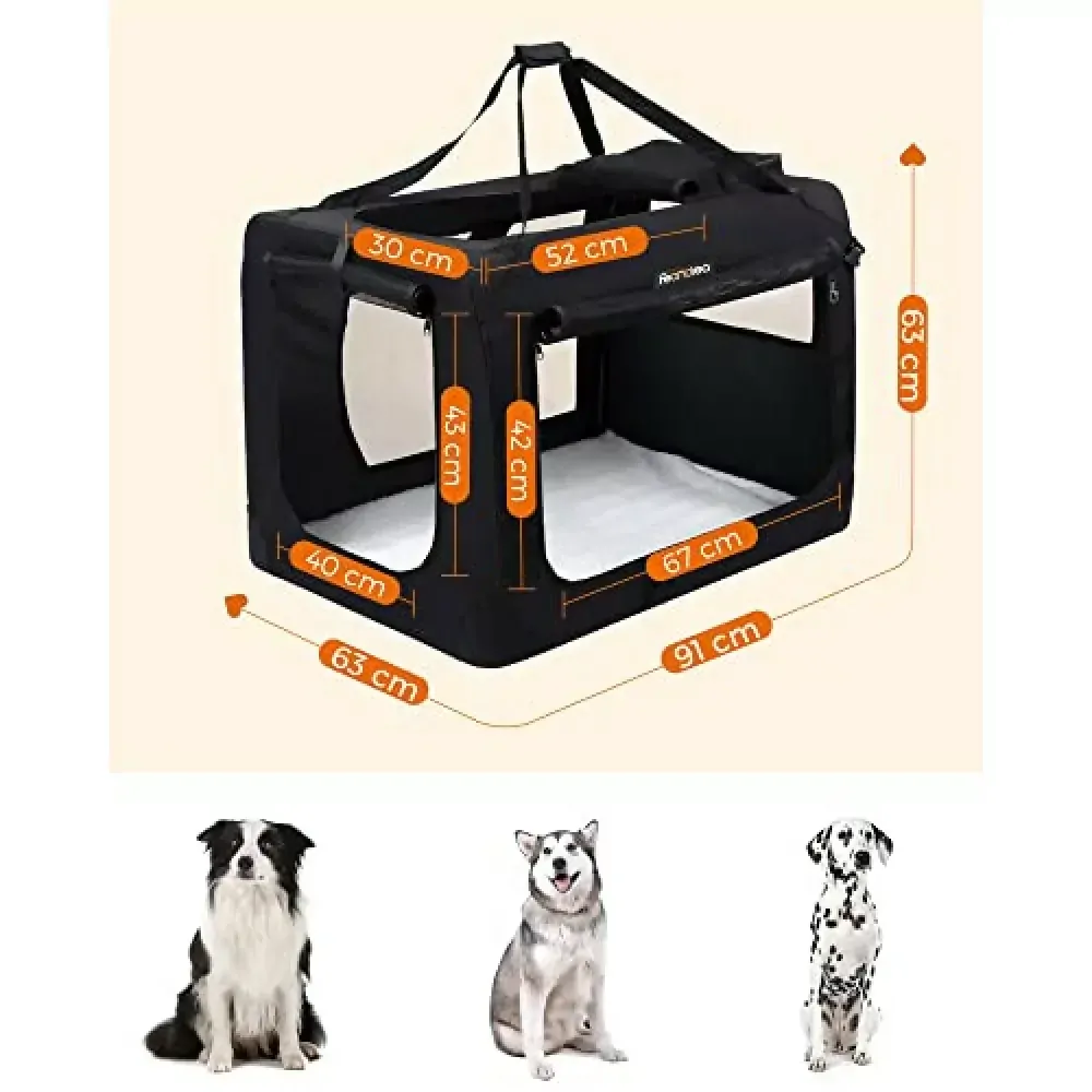 Skladacia textilná prepravka, 91 x 63 x 63 cm, Čierna