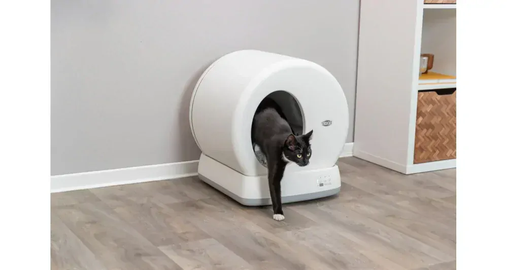 Samočistiaca SMART toaleta pre mačky, 53 x 55,5 x 52 cm, biela