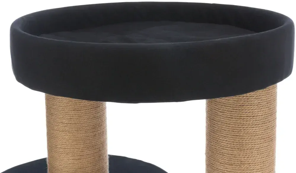 XXL škrabadlo TEITES, 148 cm, 2 iglu, robustné stĺpiky, čierna