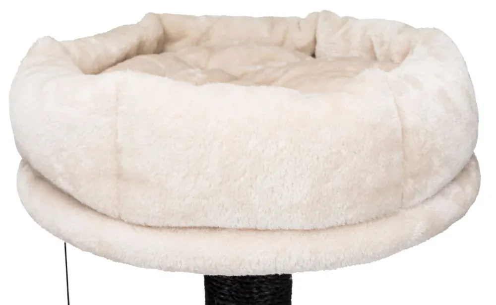 Škrabadlo SUSANA 90 cm, jaskyňa, 2 odpočívadlá, čierna/svetlošedá