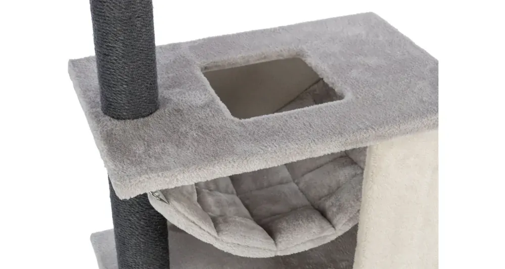 Škrabadlo JULIANO, 2 poschodia, 115 cm, sivá