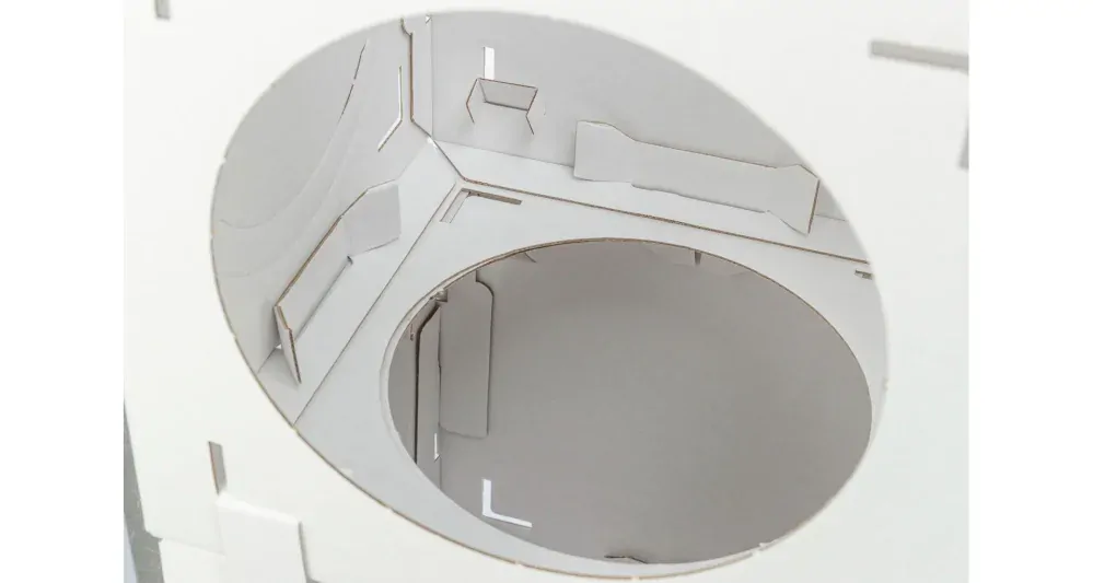 Kartónový nábytok pre mačky, 93 x 82 x 30,5 cm, nosnosť 8 kg, biela